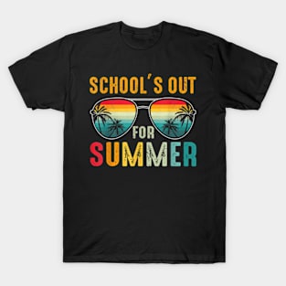 Last Day Of School Retro Schools Out For Summer Teacher Boys T-Shirt T-Shirt